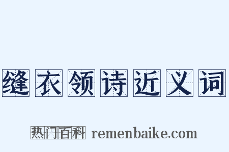 缝衣领诗近义词是什么意思的图片